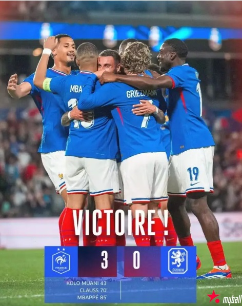 迈博体育 姆巴佩一射两传锋霸破门 法国队3-0胜卢森堡