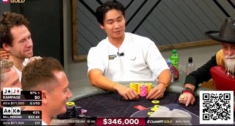 【EV扑克】JJ翻前孤注一掷，Rampage终于转运了