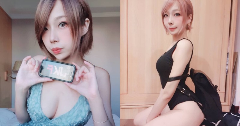超色氣coser「甘娜」美乳翹臀好敢拍，「黑化小小兔」讓粉絲瘋狂心動！