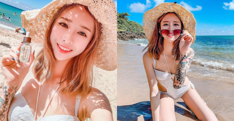 夏日限定！「張筱密Mimi」白嫩美體曝曬艷陽下，火辣曲線狂請司機雙眼吃冰！