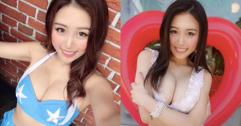 甜美寫真女星「嫵媚眼神好會放電」，兇兇美乳曲線也讓人立刻著迷！