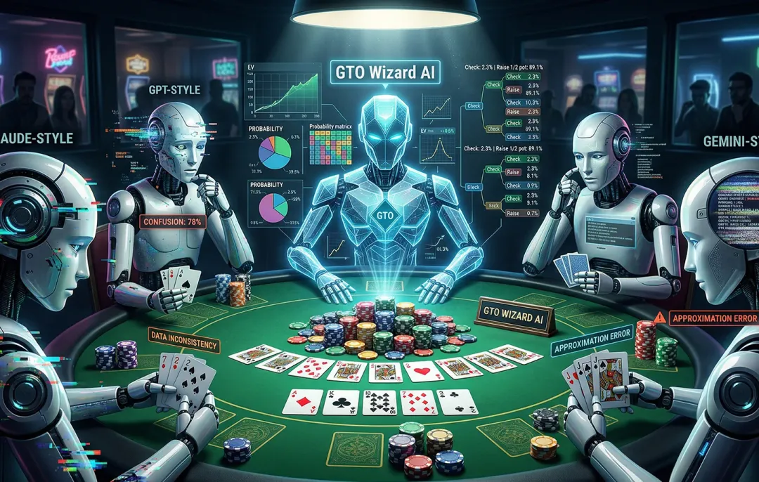 【EV扑克】大模型集体扑克“翻车”：GTO Wizard一穿二十，人类玩家暂时安全